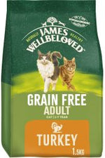 JAMES WELLBELOVED Cat Adult No Cereals Turkey & Veg 1.5kg