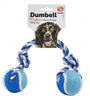 Ruff 'N' Tumble Tennis Ball & Rope Dumbell 180g