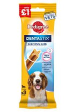 Pedigree Dentastix Daily Adult Medium Dog Treats 3 Dental Chews PMP £1