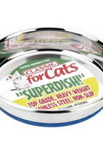 Classic Large Non Slip Cat Stainless Steel Superdish