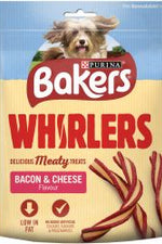 BAKERS Dog Treat Bacon and Cheese Whirlers 130G