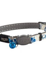 Rogz Glow in the Dark Catz Black Flower Cat Collar