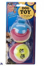 2PCE PET TENNIS BALL W/BELT  CLIP ON BLISTER CARD