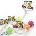 4 ASST WHITE DOUBLE NEON ROPE  PULL W/BALL & HANDLE W/HEADER