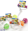 4 ASST WHITE DOUBLE NEON ROPE  PULL W/BALL & HANDLE W/HEADER