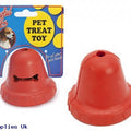 RUBBER BELL FOOD TREAT TOY  EACH PC WITH HEADER CARD