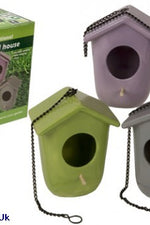 LARGE EGG SHAPE TRADTIONAL  BIRD HOUSE W/CHAIN 3 COLOURS